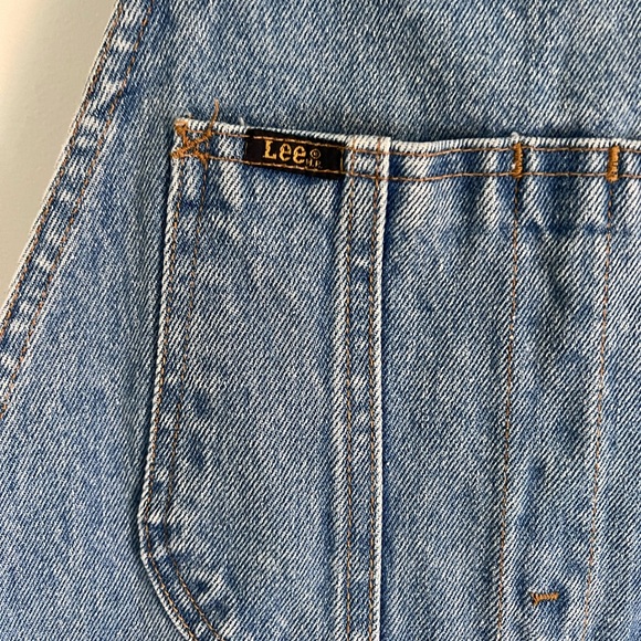 Vintage Women's Light Blue Lee Denim Jean Overalls - Picture 3 of 5